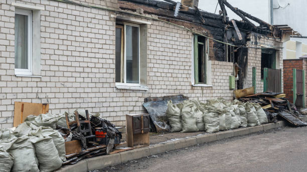 Professional Fire Damage Removal technician working in Colmar, PA